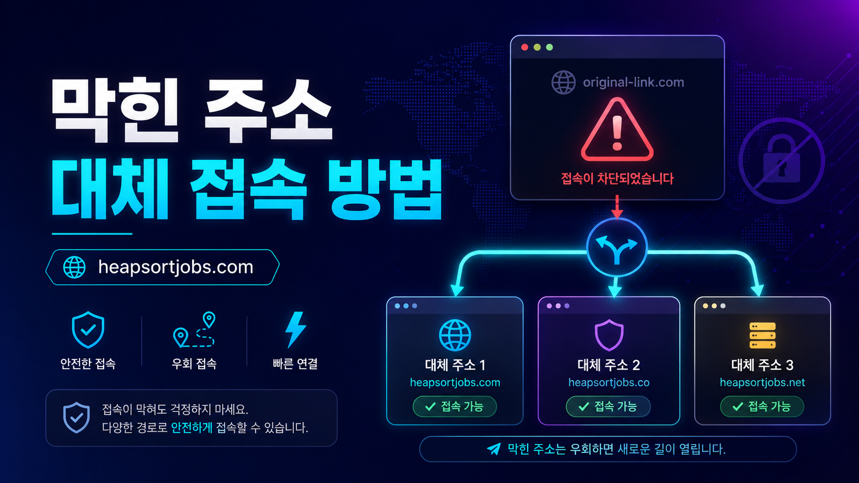막힌 주소 대체 방법 안내